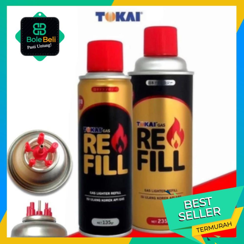 TOKAI Refill Isi Ulang Korek Api Gas Tabung Tokai 235GR ORI / Butane Gas Refill