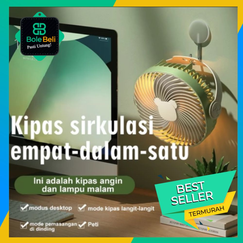 BB Kipas Angin Portable With Lampu LED Kipas Angin Mini