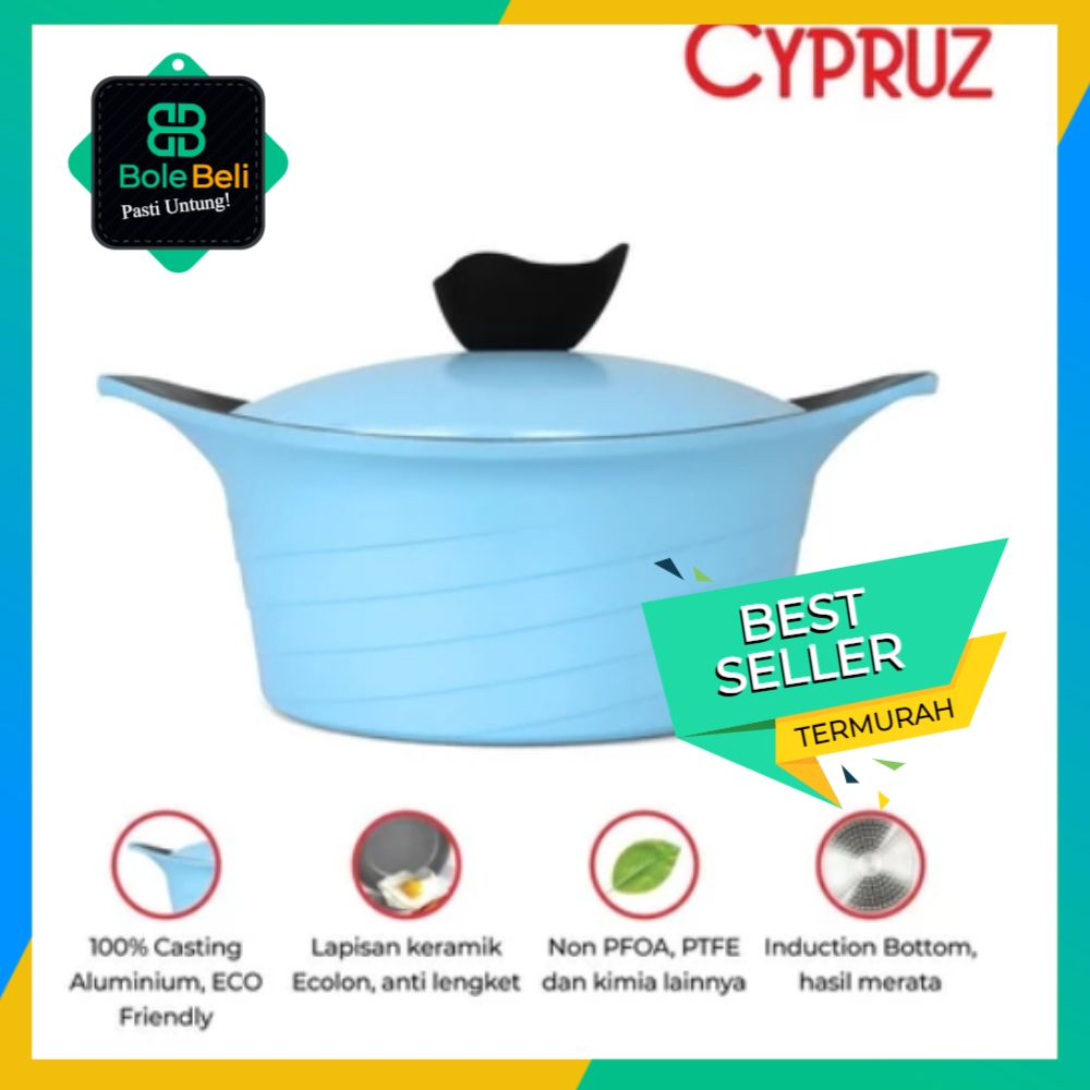 CYPRUZ Panci Casserole Diecast Series Ceramic Aluminium 24 cm